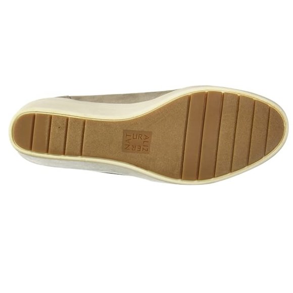 NEW Naturalizer Sam Wedge Heel Slip On Pump Business Non Slip Shoe 7 Wide 7W Fog - Picture 4 of 6